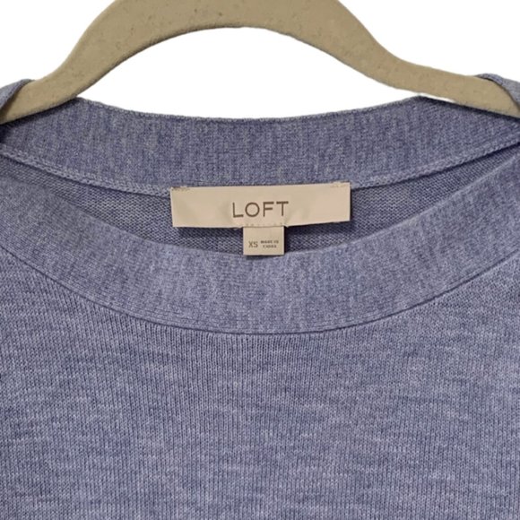 Loft Purple Pullover Sweater Long Sleeve XS NWT - Picture 4 of 8